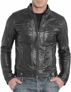 Untitled Document Item Description The Jacket is made of 100% Authentic Real Leather. Available in all sizes and colors. The Jacket comes with high quality hardware, Pockets and Color as per picture shown. Jacket has satin lining inside for better comfort and style. Super soft and ultra smooth, this genuine King Leathers jacket will elevate your look to the next level. All our jackets are timeless basics with a comfortable fit. Leather is our passion we source the best leather skins that are sof Winter Biker Jacket With Zipper Pockets, Winter Long-sleeved Biker Jacket With Zipper Pocket, Winter Long Sleeve Biker Jacket With Zipper Pocket, Winter Leather Jacket With Zipper Pocket, Winter Biker Leather Jacket With Zipper Closure, Black Winter Biker Jacket With Zipper Pocket, Fall Biker Jacket With Zipper Pocket, Stylish Leather Jacket, Lambskin Jacket