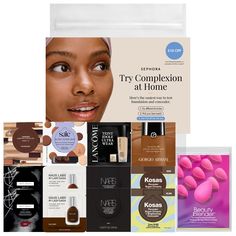 A set including foundation and concealer samples in your shade range†, plus a $10 off voucher for a full-size foundation or concealer.﻿What Else You Need to Know: This set includes foundation and concealer samples in your shade range† to help you explore different formulas, coverages, and finishes. It also features a deluxe Original Beautyblender Makeup Sponge sample and a $10 off voucher to use on any future purchase of a full-size-foundation, full-sized concealer, BB cream, CC cream, or tinted moisturizer at Sephora—even for brands not included in the set.Each sample provides one full-face application.Brands Included: Face Application, Sephora Favorites, Makeup Gift Sets, Cc Cream, Makeup Sponge, Tinted Moisturizer, Bb Cream, Full Face, Try On