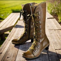 Category:Boots; Upper Materials:Faux Leather; Season:Fall,Winter; Heel Type:Kitten Heel; Gender:Women's; Toe Shape:Round Toe; Type:Mid Calf Boots; Style:Vintage,Casual,Fashion,Elegant; Heel Height(inch):1-2; Outsole Materials:MD (Phylon); Occasion:Daily,Outdoor; Closure Type:Lace-up; Pattern:Solid Color; Listing Date:11/09/2023; 2024 Trends:Brogue,Plus Size,Heel Boots,Button Boots; Heel Height:Mid Heel Fall Heel, Charlotte York, Button Boots, Rummage Sale, Boots Heel, Boots Style, Faux Leather Boots, Victorian Lace, 2024 Trends