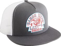 Gray Trucker Hat With Embroidered Logo, Gray Hat With Logo Patch And Curved Brim, Casual Gray Trucker Hat With Embroidered Logo, Gray Snapback Hat With Logo Patch And Curved Brim, Gray Casual Trucker Hat With Logo Patch, Gray Trucker Hat With Embroidered Logo And Flat Bill, Gray Trucker Baseball Cap With Flat Bill, Gray 5-panel Hat, One Size Fits Most, Gray Flat Bill Snapback Hat For Baseball Season