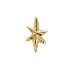 a gold star charm on a white background