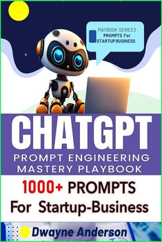 a book cover with an image of a robot working on a laptop and the title chatgtt