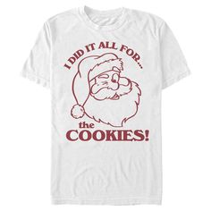 Get into the spirit this year with these hilarious holiday tees! Get them for all your friends and family for pictures, holiday parties, and more! Featuring funny cats, dogs, aliens, and of course Santa Claus himself, these new Christmas tees will make anyone want to celebrate! Grab yours today and let the festivities begin! Size: 2xl. Color: white. Gender: male. Age Group: adult. Material: Cotton. Sleeve Packaging, Christmas Tees, Slim Fit Shorts, Stylish Shirts, Wallet Men, Kids Hoodie, Mens Tank Tops, Graphic Shirts, Funny Cats