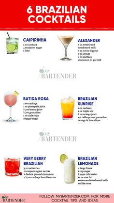 Brazilian Cocktails Brazilian Drink, Brazilian Cocktail, Wine Cocktail Recipes, Cocktails To Try, Cocktail Ideas, Mixed Drinks Alcohol