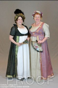 WRS members Agnes and Mara in their over gowns made from Sari fabrics Fashion Timeline, Sari Dress, Sari Fabric, Historical Costume, Historical Dresses