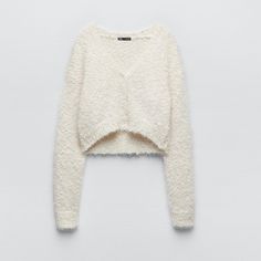 Size S Zara Knit Top Sweater Nwt From This Year 2022-23 Winter Season Collection. Crop And Great For Layering Glitter Cardigan, Zara Knit Top, Zara Cardigan, Cream Colored Sweater, Black Cardigan Sweater, Oversized Knit Cardigan, Cropped Crewneck, Crop Cardigan, Cropped Knit Sweater