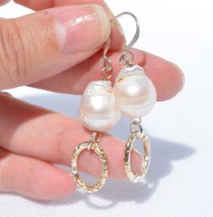 Genuine Freshwater Pearls - Unique Freshwater Pearl shapes & sizes  - Authentic White Pearl Earrings - June Birthstone - Multiple options: (1)  14-16mm White unique shape Freshwater Pearls  with silver-plated link dangle -Overall earring length is 2 inches (961) (2)  14-16mm White unique shape Freshwater Pearls  with silver-plated link dangle -Overall earring length is 1.85 inches (962) (3)   Unique Freshwater Pearl 'stick' earrings - Overall earring length is 1.15 inches (963) (4)   Unique Freshwater Pearl 'stick' earrings - Overall earring length is 1.15 inches (964) (5)  Irregular oval white Freshwater Pearls with silver-plated hammered link/dangle - Overall earring length is 2 inches (965) "Historically, pearls have been used as a symbol of love, purity, and fortune."  "Apatite is alig Unique Handmade White Pearl Earrings, Baroque Pearl Dangle Earrings For Anniversary, 14k Gold-filled Pearl Drop Earrings In Pearl White, 14k Gold-filled Pearl White Dangle Pearl Earrings, Elegant 14k Gold-filled Pearl White Pearl Earrings, Dichroic Glass Earrings, Stick Earrings, White Pearl Earring, Freshwater Pearls Earrings