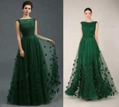 Green Fantasy Dress, Green Long Prom Dress, Emerald Green Formal Dress, Formal Dresses Long Elegant, Flowers Beads, Green Formal Dresses, Emerald Bridesmaid Dresses, Green Evening Dress, Formal Dresses For Teens