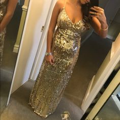 Gold Sequin Open Back Dress. Perfect For Any Black Tie/Cocktail Event Gold Sequin Dress, Open Back Dress, Cocktail Event, Open Back Dresses, Gold Sequin, Back Dress, Wearing Dress, Black Tie, Sequin Dress