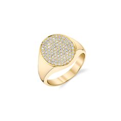 14k yellow gold & diamond medium oval pave signet ring. 14k gold band. Available in sizes 5-7 Classic Oval Diamond Ring With Pave Setting, Fine Jewelry Oval Dome Ring With Pave Setting, Oval Dome Ring With Pave Setting In Fine Jewelry, Oval Dome Ring With Pave Setting, Oval 14k Gold Signet Ring With Pave Setting, Timeless Oval Signet Ring With Single Cut Diamonds, Classic Oval Cluster Ring With Pave Setting, Oval Signet Ring With Diamond Accents, Gold Oval Signet Ring With Pave Setting