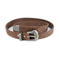 "Buy Cowboy Belts - Western Belts For Men - Womens Leather Western Belts With Silver Buckle - Tan Brown Natural Leather Full Grain 1 Inch BELT SIZE: Choose from drop down menu above BELT HEIGHT: 1.0\" | 2.5 cm LEATHER: Veg tanned full grain leather COLOR: Tan brown BUCKLE: Metal in silver color CONDITION: New ALL BELTS ARE MEASURED FROM THE LEATHER PART'S END TO THE MIDDLE HOLE. PAYMENT Shopping on Etsy is 100% safe. I accept Paypal to make your payment process totally secure. Paypal also protec Classic Antique Belt Buckles For Ranch, Classic Brown Belt For Ranch, Adjustable Brown Bridle Leather Belt Buckles, Classic Adjustable Leather Strap Belts, Classic Brown Belt Buckles With Silver Buckle, Classic Brown Belt With Concho Details, Classic Adjustable Belt Buckles In Bridle Leather, Classic Adjustable Leather Belt Buckles, Adjustable Brown Belt Buckles For Business