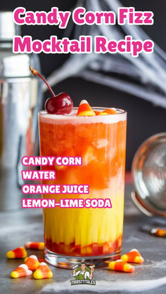 candy corn fizz mocko cocktail recipe