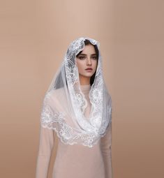 Follow us on ins, and give out coupons from time to time.NEW! Infinity Lace chapel veil ,with floral design，lace mass chapel veil, Catholic head covering veil https://www.instagram.com/mantveils/ Style: Infinity one piece embroidered mantilla veil, the size is about 23.62*21.65 inches (60*55cm). The shape is perfect, the embroidered wave edges are elegant, and the various wearing methods deeply present the charm of women. Material: High-quality soft fine mesh base fabric, coupled with healthy an Lace Veil With Lace Trim For Ceremonies, Lace Ceremony Veil With Lace Trim, Ceremony Lace Veil With Lace Trim, Ceremony Veil With Lace Trim, Bridal Accessories With Lace Trim For Ceremony, White Lace Trim Veil For Ceremony, Wedding Veil With Delicate Lace, Lace Ceremony Veil, Church Lace Veil With Lace Work