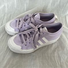 Gently Used Condition, Just Needs A Good Sole Cleaning And They’ll Look Brand New! Honestly Very Comfortable. Gorgeous Purple Color Adidas Lace-up Canvas Shoes With Vulcanized Sole, Adidas Vulcanized Lace-up Canvas Shoes, Adidas Casual Lace-up Canvas Shoes, Casual Adidas Lace-up Canvas Shoes, Adidas Casual Canvas Shoes With Vulcanized Sole, Adidas Casual Platform Sneakers, Casual Adidas Platform Sneakers, Casual Purple High-top Platform Sneakers, Adidas Casual Platform Sneakers With Laces