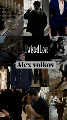 a collage of photos with the words twisted love and images of people in suits