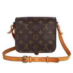 Authentic Louis Vuitton monogram canvas Cartouchiere Pm cross-body bag. Features monogram-coated canvas with gold-tone hardware and leather trim, front flap, and buckle closure. Add your iPhone 12, wallet, keys, and cosmetics to this great bag! Strap drop: 24" adjustable Authenticity date code: 884SL Made in France. 1984 Monogram Canvas Shoulder Bag With Gold-tone Hardware, Classic Monogram Canvas Shoulder Bag With Turn-lock Closure, Classic Monogram Canvas Satchel With Gold-tone Hardware, Classic Monogram Canvas Shoulder Bag With Flap, Formal Monogram Canvas Satchel With Leather Trim, Classic Monogram Canvas Flap Shoulder Bag, Luxury Coated Canvas Flap Bag For Formal Occasions, Luxury Formal Coated Canvas Flap Bag, Luxury Bags With Turn-lock Closure In Monogram Canvas