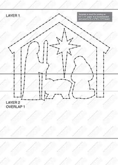 a christmas nativity scene with the birth of jesus and baby jesus in a manger