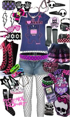 Scene Hello Kitty Pfp, 2010 Scene Aesthetic, Subtle Scene Outfits, Scene Outfits Summer, Sence Kid Outfits, Scean Girls Outfits, Sence Kid Emo, Scene Kid Outfits 2000s, Scene Summer Outfits