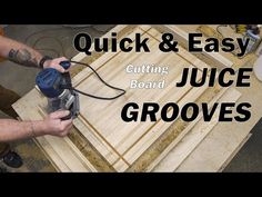 a man using a power tool on a piece of wood with the words quick and easy cutting