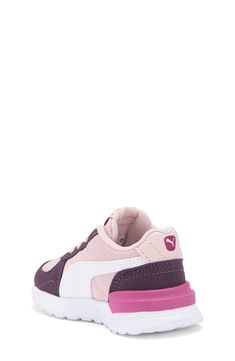 Watch your child run around and play when they sport this supportive pair of sneakers. Round toe   Lace-up vamp   Textile upper, rubber sole   Imported   PUMA has received the Fair Labor Association accreditation, which signifies that the company has effective systems and procedures in place to successfully uphold fair labor standards throughout its supply chains, including strategies and tools to address and improve working conditions White Plum, Supply Chain, Labor, Rubber Sole, Nordstrom, Lace Up, Running, Tools, Sneakers