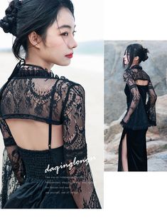 A short bolero with floral pattern lace that exudes a bewitching atmosphere. An elegant item made from black lace. The neckline and cuffs are layered with pleats to add thickness. Wear it lightly to create a gorgeous and enchanting Chinese girl look. 
 
 
 
 
 
 
 
 
 
 
 
 
 
 
 
 
 
 
 
 
 
 
 
 
 
 
 
 
 
 
 
 
 
 
 
 
 
 
 
 
 
 
 
 
 
 
 
 
 
 
 
 
 
 
 
 
 
 
 
 
 
 
 
 
 
 
 
 
 
 
 
 
 
 
 
 
 
 
 
 
 
 
 Size 
 
 S size 
 
 
 Length: 15.5cm 
 Shoulder width: 38cm 
 Sleeve length: 58cm Black Fitted Lace Top With Lace Trim, Elegant Black Lace Top, Ruffled Lace Evening Top, Lace Top With Ruffles For Evening, Ruffled Lace Top For Evening, Fitted Black Lace Top With Lace Cuffs, Fitted Black Lace Top With Lace Sleeves, Evening Lace Top With Ruffles, Black Fitted Lace Top With Lace Sleeves