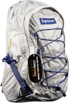 Supreme Backpack 'Silver' | GOAT Gorpcore Backpack, Diesel Backpack, Pink Carhartt, Supreme Backpack, Retro Backpack, Sling Bag Black, Sports Backpack, Supreme Bag, White Backpack