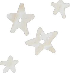 three white stars on a white background