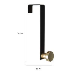 an image of a door handle with measurements