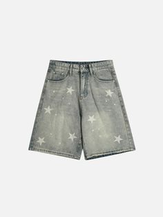 TALISHKO - Vintage Star Jorts - streetwear fashion Jhorts Men Outfit Y2k, Casual Plus Size Outfits, 2024 Shoes, Women's Fall Fashion, Shorts Aesthetic, Underground Clothing, Shorts Collection, Mens Jean Shorts, Modern Streetwear