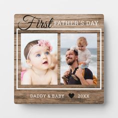 the first father's day photo frame is shown