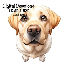 a drawing of a dog's face with the words digital downloaded i love, i hope 2x2 inches