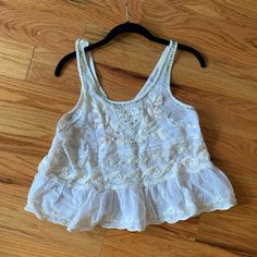 Free People New With Tags Embroidered Ivory Lace Top Size Small Ivory Lace Top, Ivory Lace, Free People Tops, Free People, Lace Top, Spring Summer, Womens Tops, Tank Tops, Red