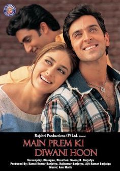 Main Prem Ki Diwani Hoon...kind of off but really cute; liked the soundtrack Anu Malik, Yash Raj Films, Tv Series Online, Hrithik Roshan, Bollywood Movie, Indian Movies, About Time Movie