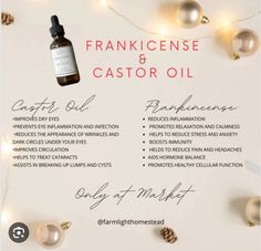 I made fine frankincense and castor oils it's great for fine lines and wrinkles! Both have a really good benefits all around! Each dropper is medium sized it will last for a bit! Smells great! Best Essential Oils For Skin Care, Castor Oil And Frankincense Roller Ball Recipe, Frankincense And Castor Oil, Castor Oil And Frankincense For Face, Castor Oil Jojoba Oil Frankincense, Castor Oil For Wrinkles Faces, Castor Oil And Frankincense Recipe, Castor Oil And Frankincense, Castor Oil On Face Overnight