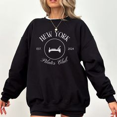 This sweatshirt is perfect for all the Pilates girls or the Pilates girly in your life! Unisex sizing for this Gildan 1800 sweatshirt that is perfect to wear going to and from workout classes, to the gym, or even around the house! As always, please reach out with any questions! * 50% cotton, 50% polyester * Pre-shrunk * Classic fit * 1x1 athletic rib knit collar with spandex * Air-jet spun yarn with a soft feel * Double-needle stitched collar, shoulders, armholes, cuffs, and hem This product is made especially for you as soon as you place an order, which is why it takes us a bit longer to deliver it to you. Making products on demand instead of in bulk helps reduce overproduction, so thank you for making thoughtful purchasing decisions! Crew Neck Athleisure Sweater For Leisure, Sporty Logo Print Sweatshirt For Leisure, Sporty Sweatshirt With Logo Print For Leisure, Athleisure Crew Neck Sweatshirt For Leisure, Casual Crew Neck Sweatshirt For Lounging, Sporty Relaxed Fit Sweatshirt For Lounging, Comfortable Relaxed Fit Sweatshirt With Letter Print, Comfortable Letter Print Sweatshirt With Relaxed Fit, Fleece Sweatshirt For Athletic Use