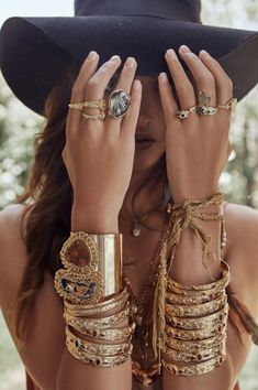 AUGUSTUS RING — Lux Divine Look Boho Chic, Jewelry Photography Styling, Mode Hippie, Dope Jewelry, Boho Accessories, Gold Bracelets, Styl Boho, 24kt Gold, Jewelry Photography