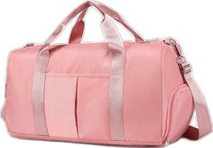 BagForLove - Premium Outdoor Sports Travel Bag with Spacious Compartments and Waterproof Design Rectangular Sports Travel Bag With Zipper Pocket, Rectangular Travel Bag With Zipper Pocket For Sports, Rectangular Travel Bag With Zipper Pocket, Sports Gym Bag With Zipper Pocket, Nylon Duffle Bag For Gym, Rectangular Gym Bag With Zipper Pocket For Sports, Rectangular Gym Bag With Zipper Pocket, Sporty Pink Duffle Bag For Sports, Pink Nylon Duffle Bag For Gym