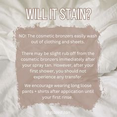 Will your spray tan stain? Spray Tan Poses, Spray Tan Business, Airbrush Tanning, Bronzer, Encouragement