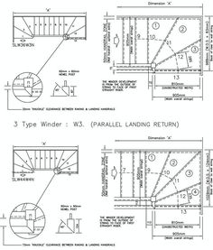 some drawings showing different types of windows and the details in each drawing are shown below