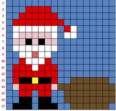 a cross stitch pattern with a santa clause on it