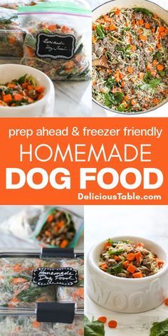 prep ahead and freeze friendly homemade dog food