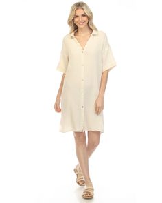 Tulum Dress Vacation Midi-length Shirt Dress, Chic Short Sleeve Linen Dress For Day Out, Chic Mid-length Mini Dress For The Beach, Chic Midi Shirt Dress For Vacation, Elegant Mid-length Mini Dress For Beach, Knee-length Shirt Dress For Day Out, Elegant Mid-length Beach Mini Dress, Elegant Mini Length Shirt Dress For Vacation, A-line Shirt Dress For Casual Occasions