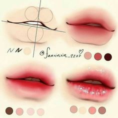 the different lip shapes are shown in this drawing