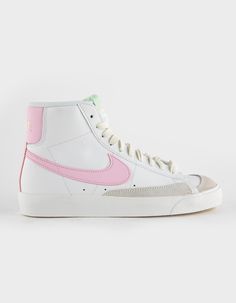 NIKE Blazer Mid '77 Girls Shoes - WHITE | Tillys Pastel Nike Shoes, Cute Nike Shoes For Women Sneakers, Preppy Shoes For School, Preppy Nike Shoes, Cute Shoes For Teen Girls, Shoes For Teen Girls, Cute Shoes For School