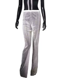 WHITE DIAMOND PANTS – MARIONO Diamond Pants, Crystal Fabric, Flared Pants, Flare Pants, White Diamond, Cool Style, Sweatpants, Mesh, Crystals