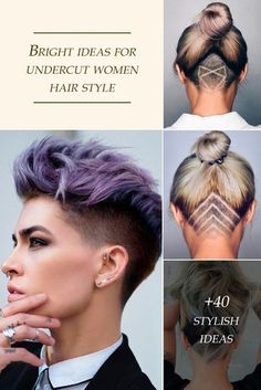 Chic & Luxurious Pixie Cuts for Bold Women Stylish Undercut For Women, Shaved Undercut Medium Hair, Slight Undercut Long Hair, Faded Sides Women Black, Chin Length Undercut, Undercut Back Of Head, Women’s Under Cut Hair, Back Undercut Women, Partially Shaved Hair Women