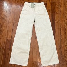 H&M Off-White 90’s Baggy Jeans Size 2 Nwt, Never Been Worn. Small Black Stain On Back Of Left Pant Leg. Can Be Removed When Washed. White Full-length Jeans For Workwear, White Full-length Jeans For Work, White Full Length Jeans For Work, White Jeans For Streetwear, White High Waist Fall Jeans, White Streetwear Jeans, White High Rise Pants For Fall, White High Waist Jeans For Fall, High Waist White Jeans For Fall