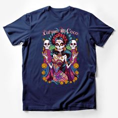 Colorful La Catrina T-Shirt, Day of The Dead Sugar Skull Tee, Dia de Los Muertos Cotton Shirt, Mexican Folk Art Top, Unisex and Women's Sizes Male T-Shirt Custom graphic T-Shirt.Customize your color Day Of The Dead Skull Print Short Sleeve Tops, Day Of The Dead Skull Print Crew Neck T-shirt, Day Of The Dead Skull Print T-shirt, Day Of The Dead Skull Print Short Sleeve T-shirt, Day Of The Dead Cotton Crew Neck T-shirt, Cotton Graphic Print Top For Day Of The Dead, Cotton Graphic Print T-shirt For Day Of The Dead, Cute Boxers, Art Top