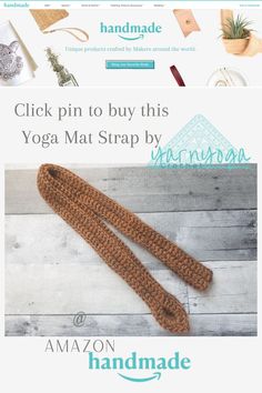 the website for handmade is displayed with an image of yoga mats and other items