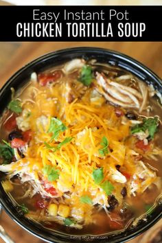 chicken tortilla soup in the instant pot